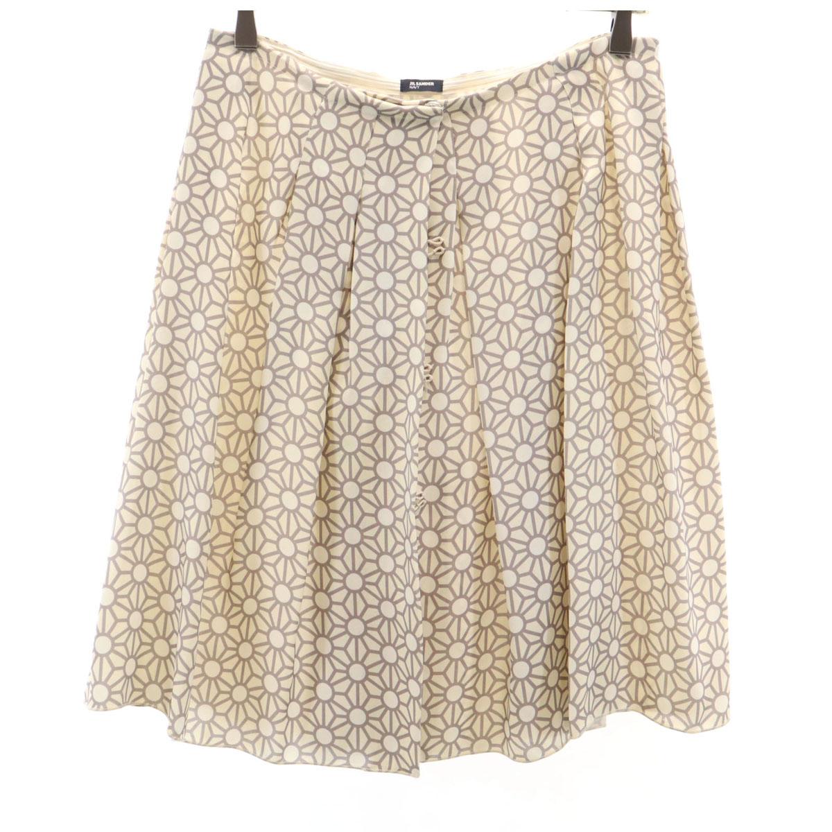 

JIL SANDER NAVY Italian Silk Overall handle Midi length Wrap skirt 36 Women Used