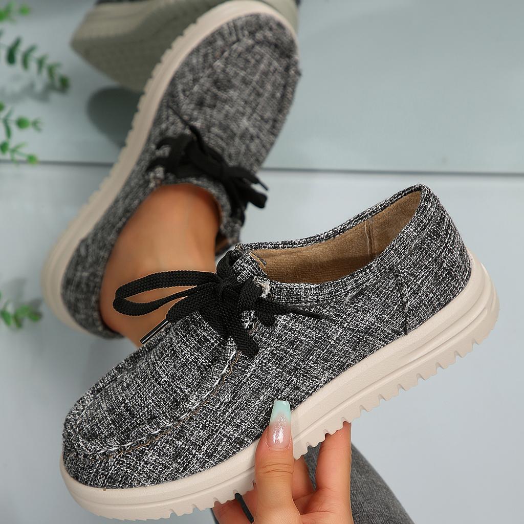 Fashionable New Comfortable Women'S Shoes Spring And Autumn Round Toe Sexy Elegant Lace Up Casual Flat Shoes