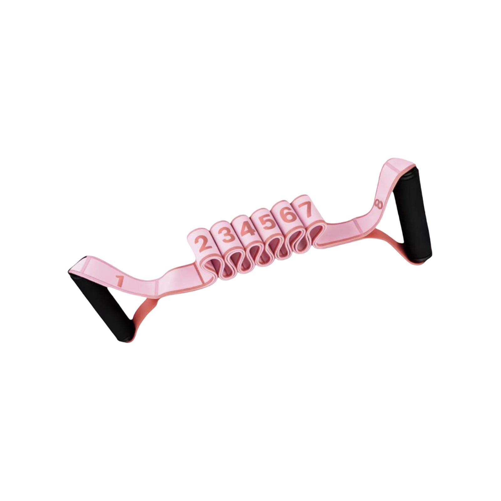 

With Numbered Loops and Non Slip Handles for Strength Training Physical Home Gym Exercise Stretching One Size розовый