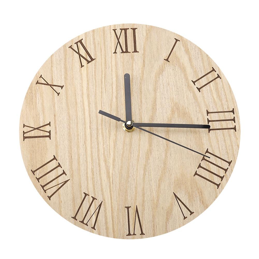 Wooden  Analog Display Decor Garden Hallway Outdoor Hanging Wall Clock (33cm)