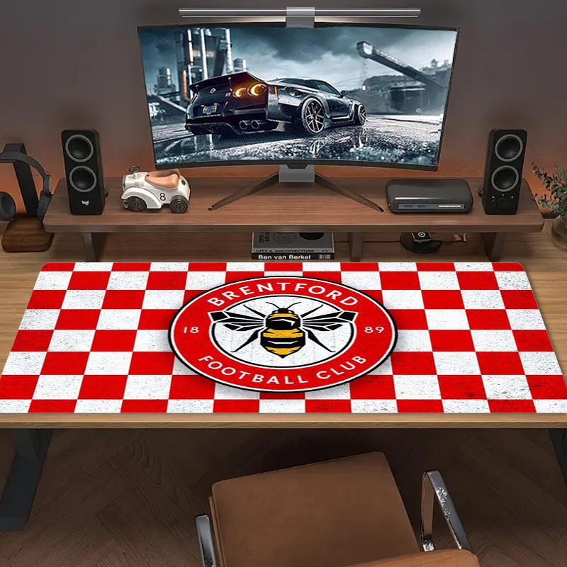 Brentford FC Color Mouse Pad Large Gaming Table Cushion Non-slip Laptop Tablet Big Mousepad XXL Mat Mini PC Playmat With Lock Edge