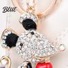 Enamel Rat Charm with Key Ring Cute Mouse Keychain Sparkling