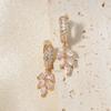 Luxury Leaves Zirconia Dangle Earrings for Women Jewelry