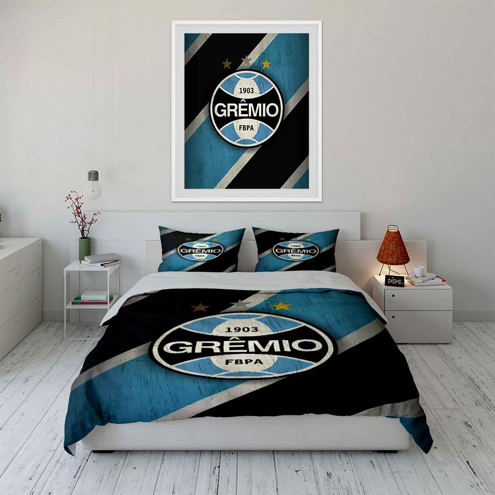 Grêmio Fußballverein Bettwäsche-Set Bettwäsche Bettbezug-Set Bettbezug Kissenbezüge (1 * Bettbezug 2 * Kissenbezüge, ohne Bettdecke)