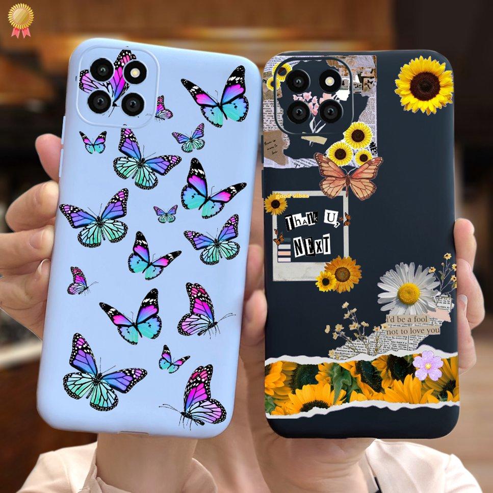 For Samsung A22 A22S 5G Case Cute Flower Butterfly Shockproof Silicone TPU Cover For Samsung Galaxy A22 A22S 5G Phone Case Funda