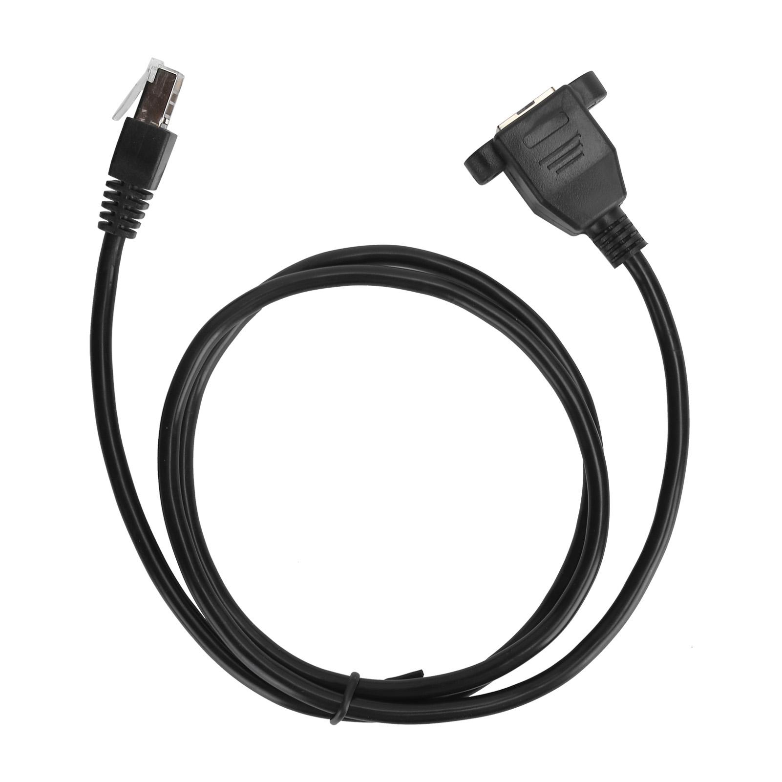 

Роз єм Ethernet RJ45 Cat6 Шнур 1 метр Чоловічий до жіночого LAN-кабель з отвором для гвинта для фіксації