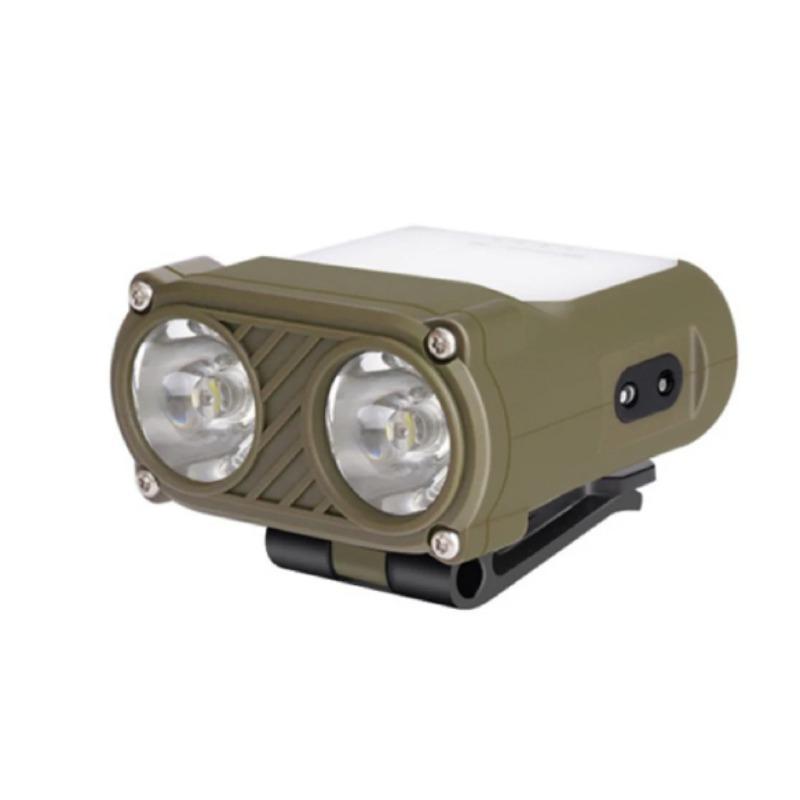 1200MAH Dual Beam Hat Clip Cap Light Mini LED Headlamp Sensor Headlight USB Rechargeable Adjustable Angle Camping Headlamp Work Lights