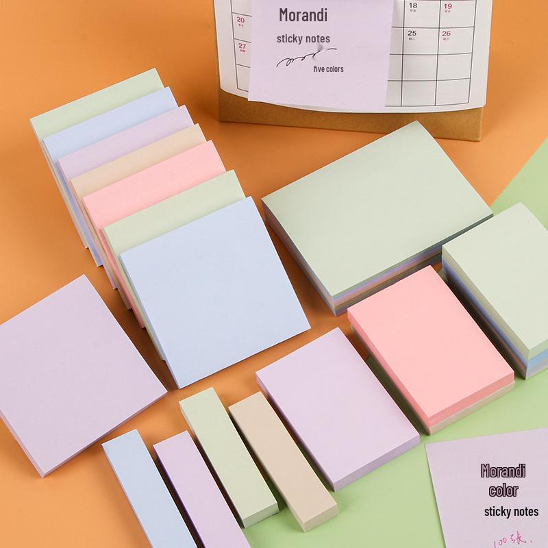 Morandi Color Tearable Sticky Notes, Student Stationery Index Tabs & Memo Pads