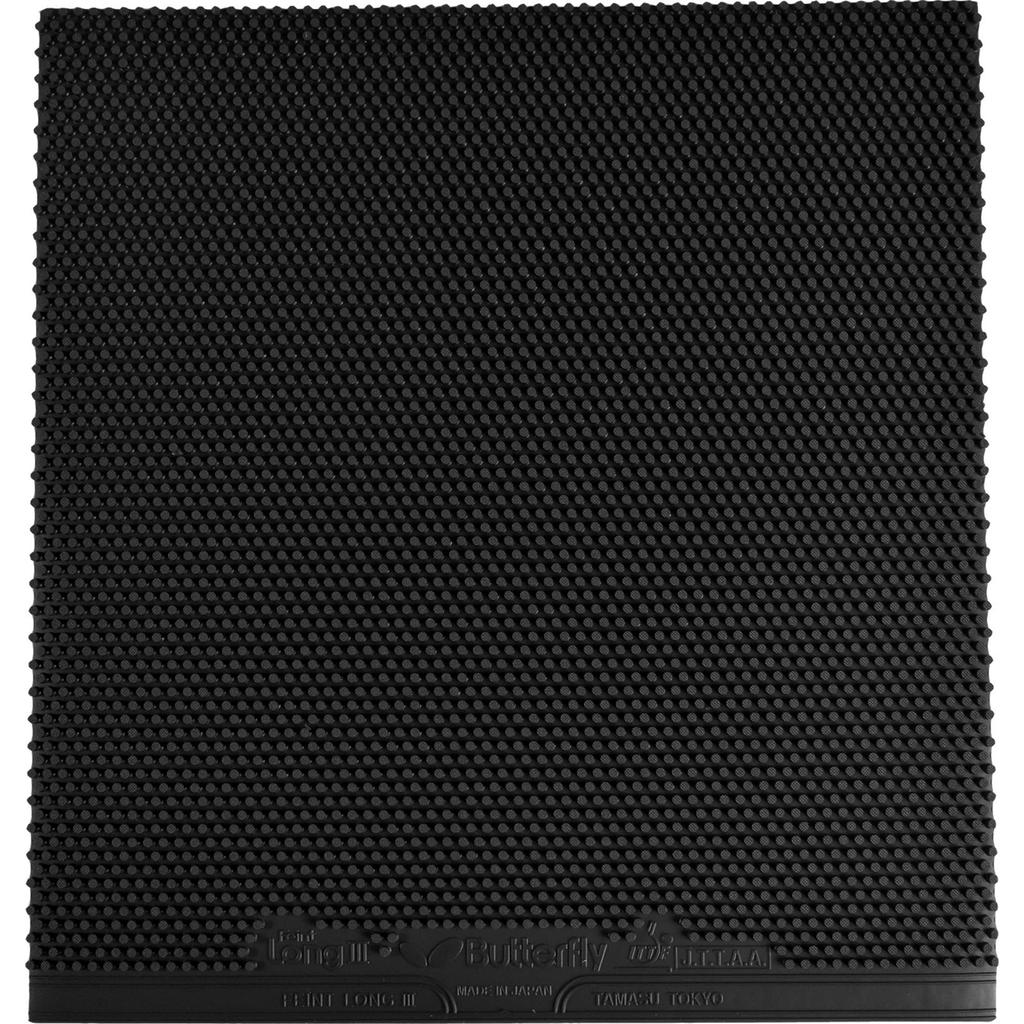 Butterfly Table Tennis Feint High Rubber, LONG3, Grain, 00320, Black, Ultra-Thin