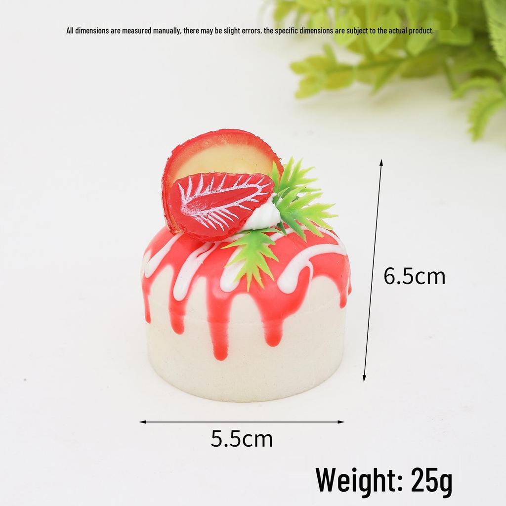 Creative Fruit Cake Model Refrigerator Magnet and European Mousse Cake Display Ornament