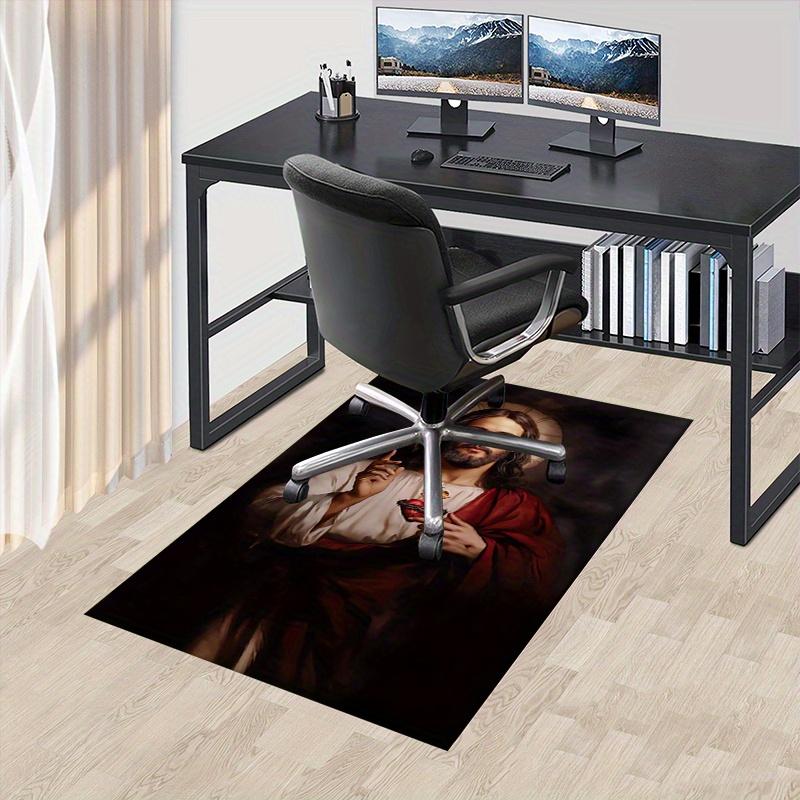 1pc Sacred Heart,Religious Iconography Office Carpet Soft Polyester Entrance Carpet Washable Non sli