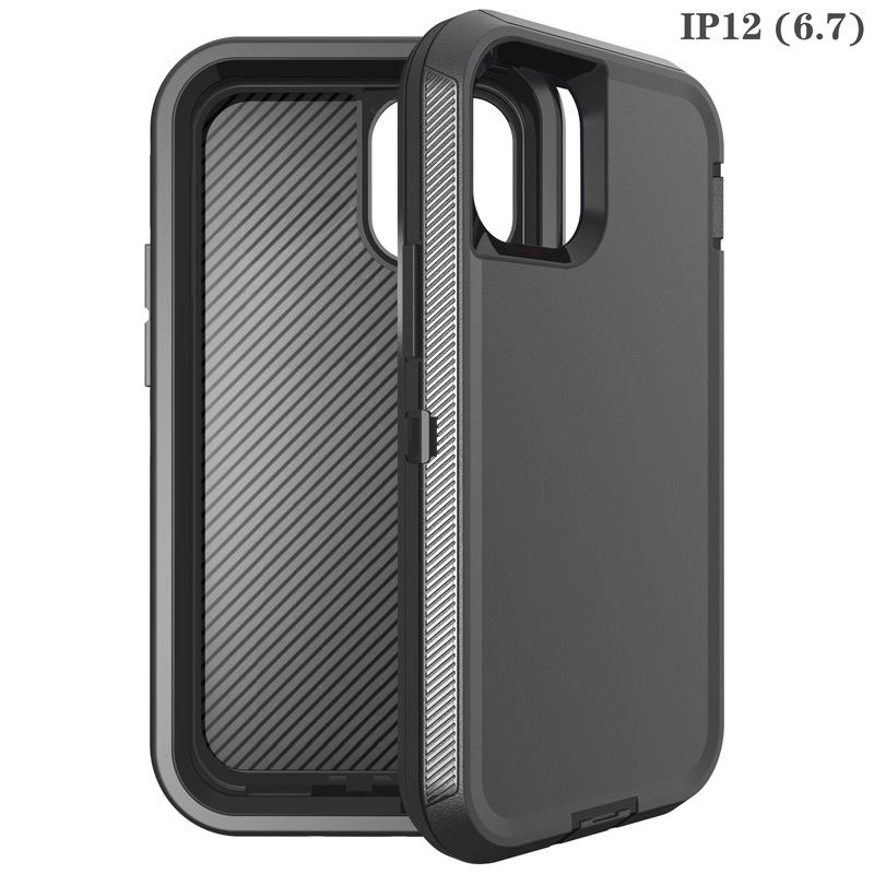 3IN1 For iPhone 15 11 12 13 14 Pro Max XR XS XSMAX X 12/13MINI SE 6 6S 7 8 Plus Heavy Duty Shockproof Armor Phone Case Cover