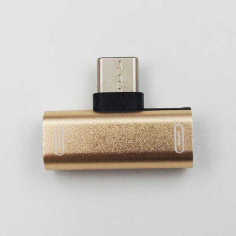 Dualer USB-Typ-C-Kopfhörer-Aux-Adapter, Splitter, Audio-Ladeanschluss