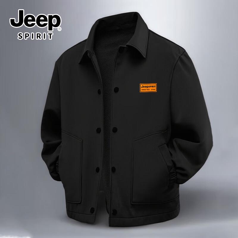 

JEEP SPIRIT Men s Retro Outdoor Fleece-Lined Jacket L