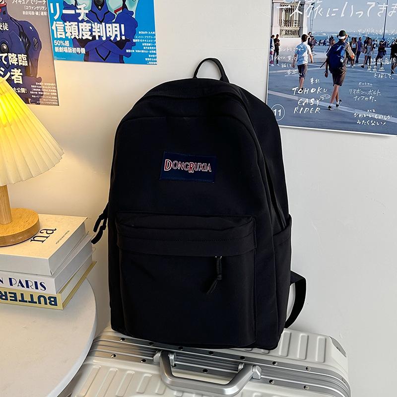 

Casual Simple Large Capacity Backpack Lightweight Student Junior High School Student Campus High School Student School Bag Travel Backpack чорний