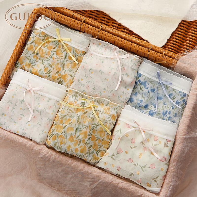 

Gukoo Women s Floral Mesh Underwear 4-Pack XL