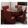 Printed Chair Cover Elastic Spandex Universal Wedding Chair Cover Hotel Catering Party Specific Skirt Style Cushion Anti Slip Protective Covers