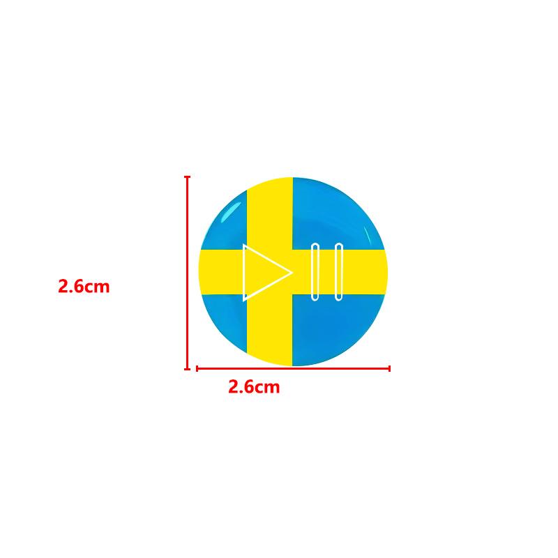 

For S60 S90 XC40 XC60 XC90 V60 V90 C40 Car Interior Control Play Button Emblem Badge Sticker Decoration