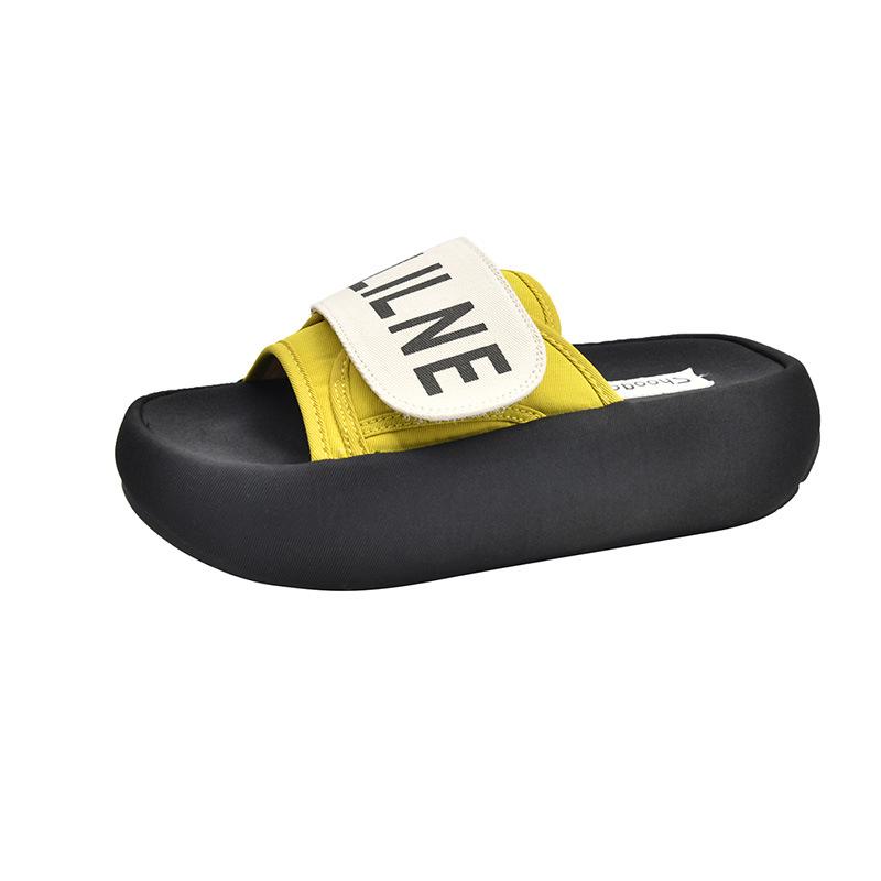 Super Fire Thick-soled Heightening Cool Slippers Women's Summer Wear 2025 New Sandals Versatile with Skirts Go Out One-word Drag