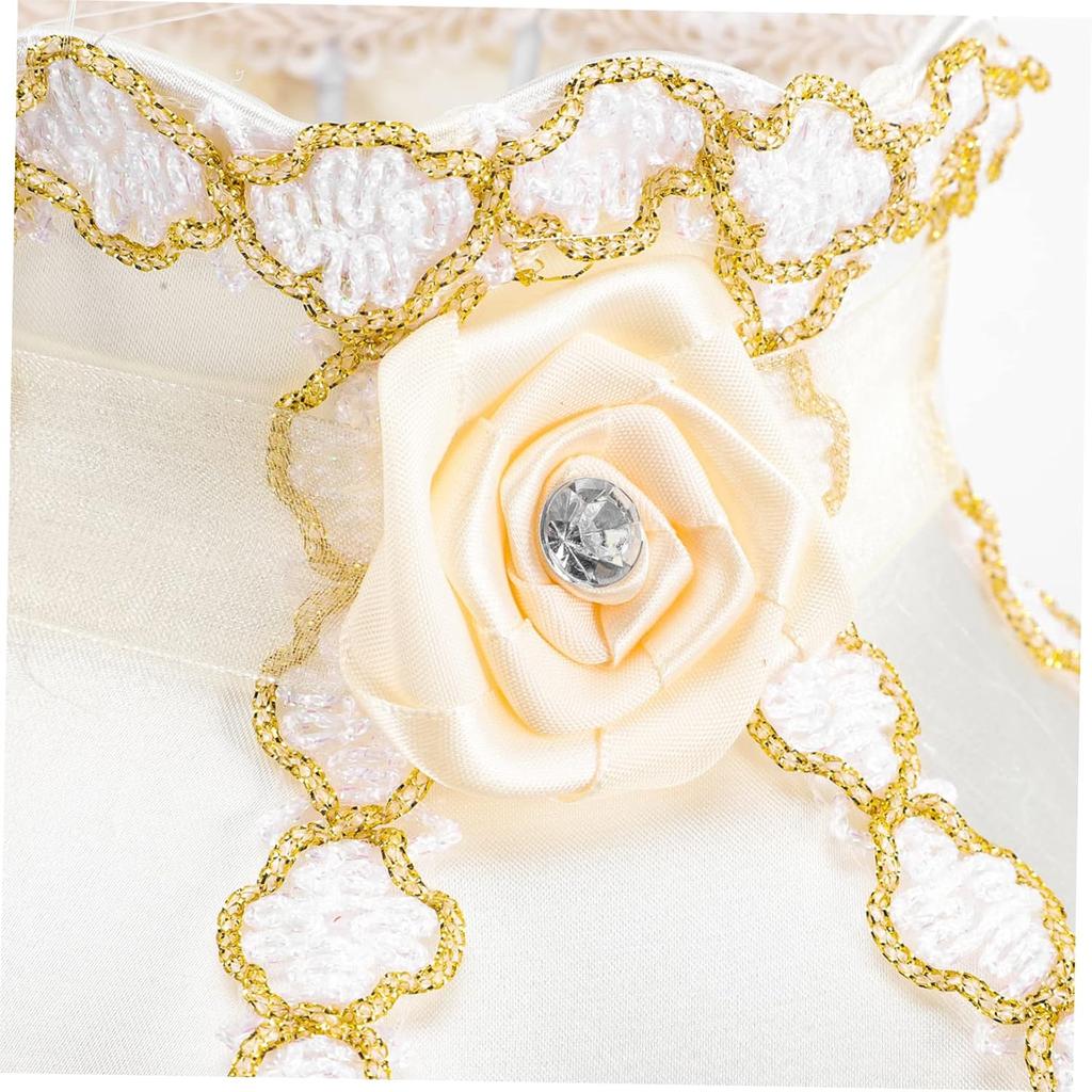 Renaissance Style Lampshade Tassels Vintage European Design Drum Lampshade Easy Install for Desk