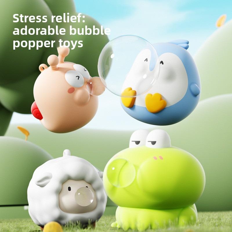 Creative Stress Reliever with Slow Rebound Cute Release Toys for Squeezing Playing Blowing Bubbles Ornaments Gifts