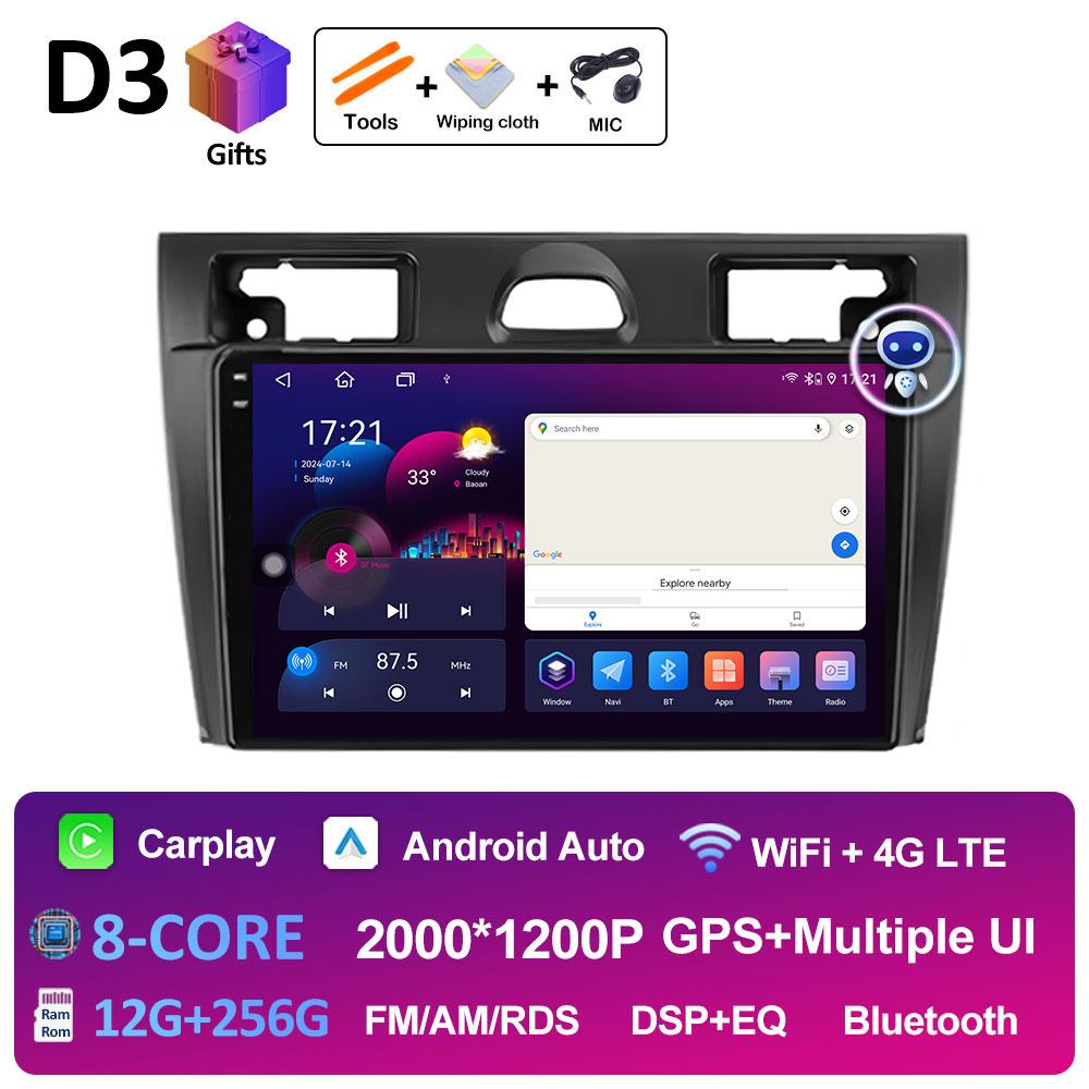 Intelligent System DSP Stereo For Ford Fiesta Mk VI 5 Mk5 2002 2003 2004 2005 - 2008 Cooling fan Wireless Carplay Autoradio WIFI