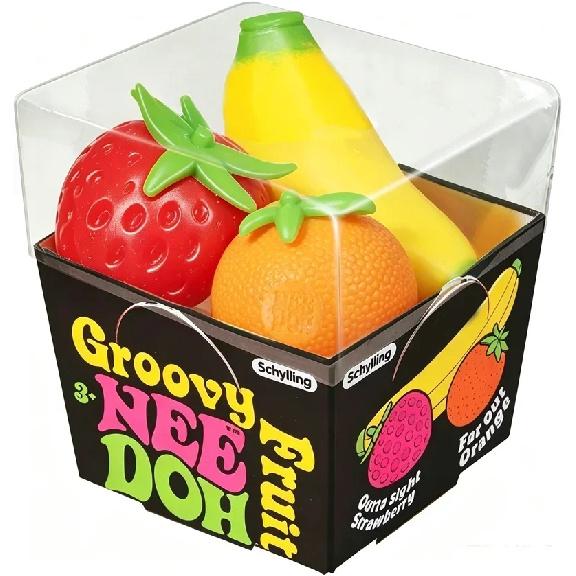 NeeDoh New Fruit Squishy Toy Simulated Strawberry Bananab Orange Fidget Sensory Toy Stress Relief Anti-Anxiety TPR Toy