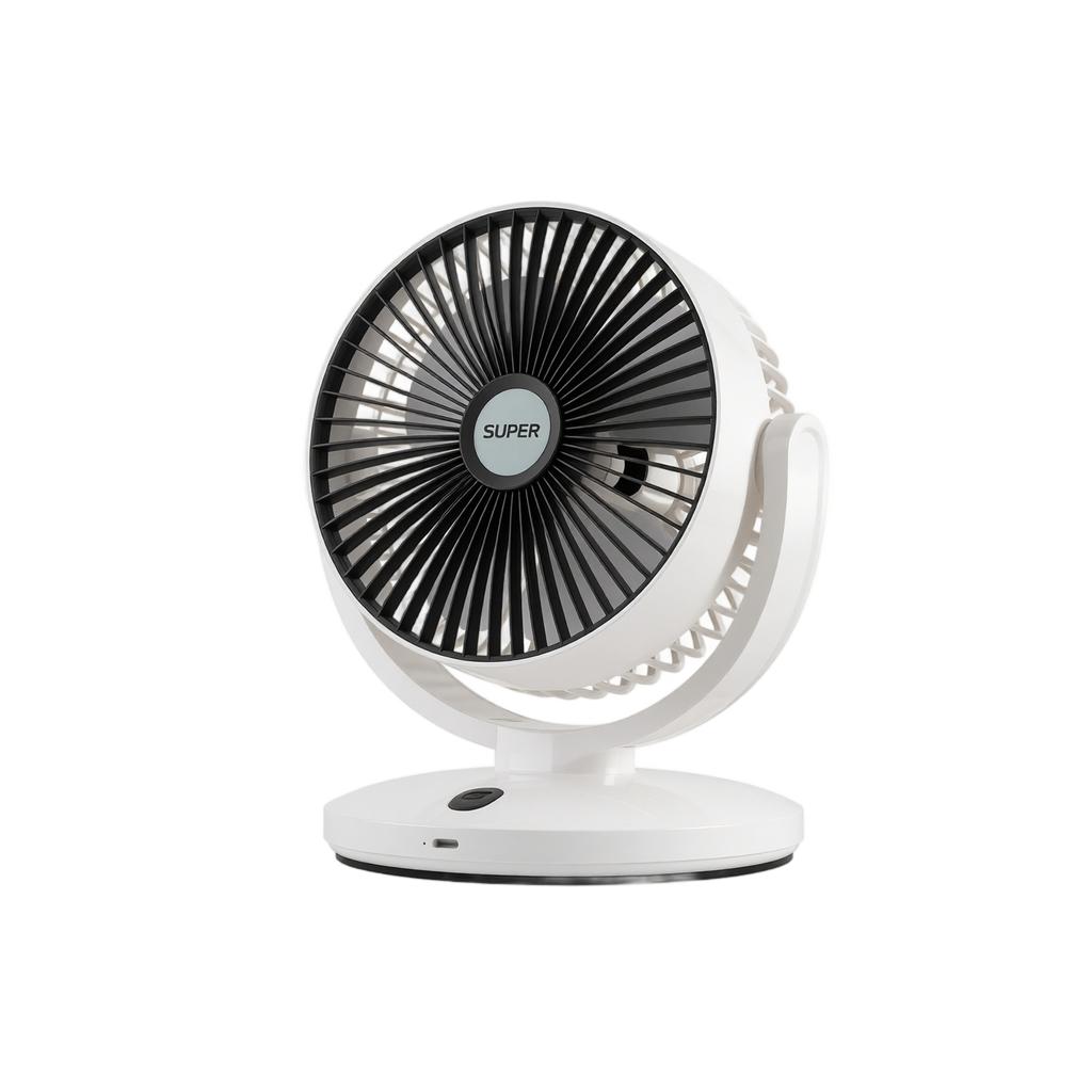 Desktop Circulation Fan, Rechargeable Small Fan for Dorm Kitchen with Long Battery Life, Compact.