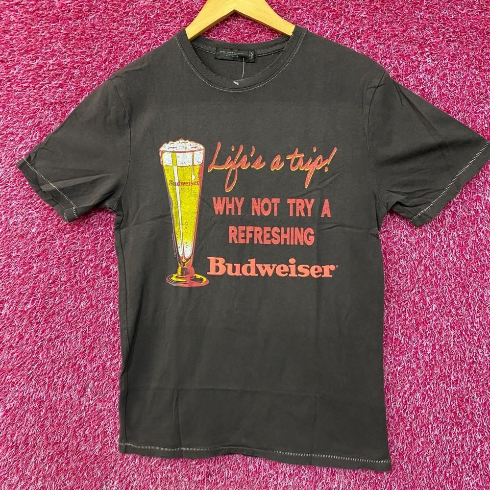 Junk Food Budweiser Life#039;s a Trip Vintage Style Graphic TShirt Small Unisex T-Shirt XXL