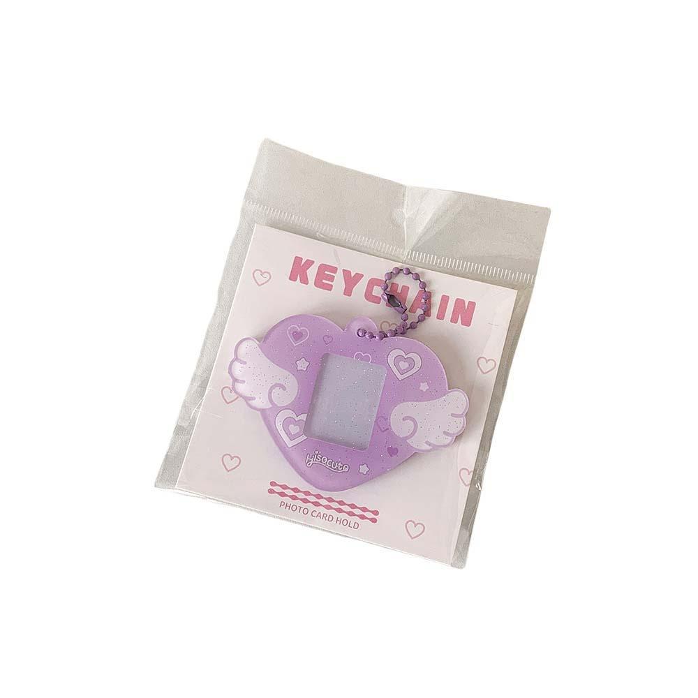 With Keychain Mini Photocard Holder Acrylic Card Cover Hanging Decoration ID Photo Photocard Frame Korean Style