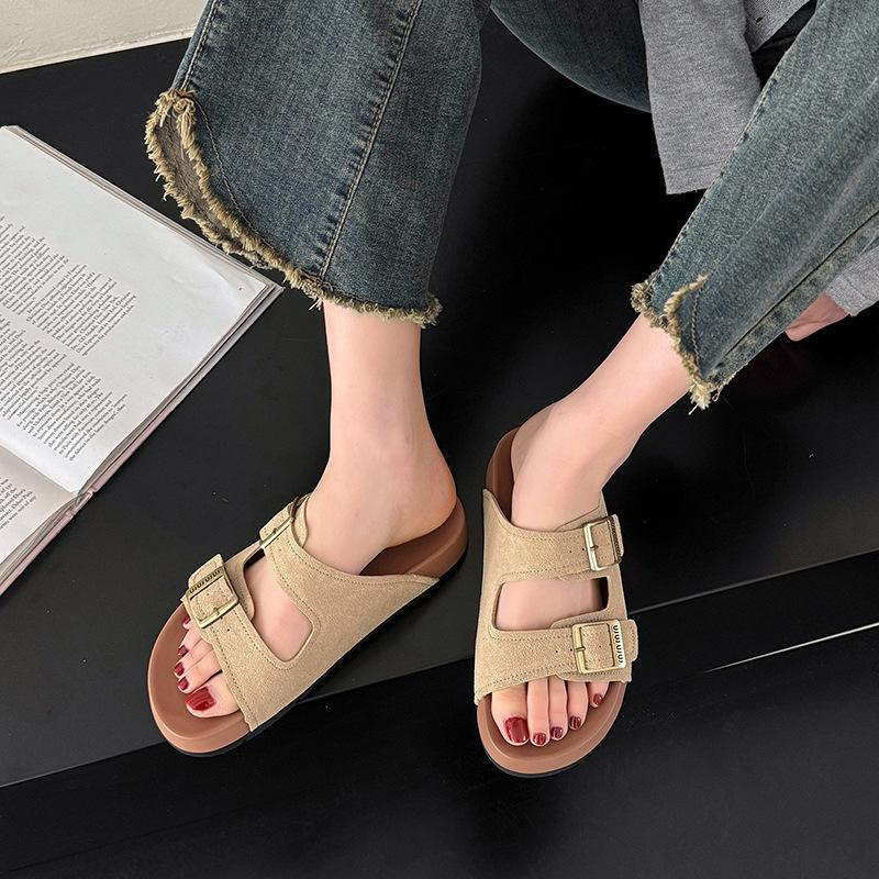 Slippers cool slippers summer new flat bottom thick bottom comfortable breathable outside wear casual soft sole women's shoes