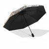 1pc Cartoon Cats Automatic Open/Close Umbrella, Folding Compact Umbrella with Lightweight Design for Women/Menyy251028187