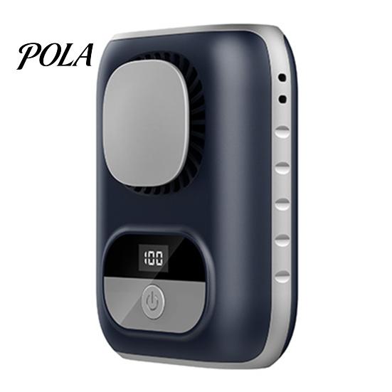 High Air Volume Fan Portable Waist with LED Display 5-Speed Strong Airflow Cooling Low Noise Rechargeable Lightweight Belt Clip Cooler Long-lasting