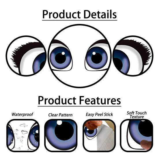 Luminous Eyes Toilet Stickers Removable Glow In The Dark Toilet Seat Cover Decals for Lavatory Bathroom Washroom