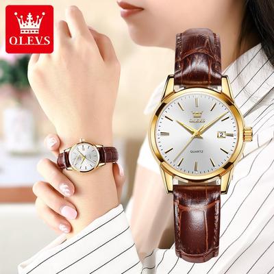 Marque avec boîte-cadeau double calendrier nouveautés quartz couple montre femme