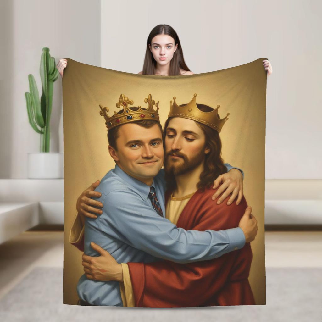Charlie Kirk Throw Blanket for Couch Soft Fuzzy Plush Blanket 50x60 Inches Multiple Sizes Bedspread for All Seasons