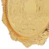 7.87 Inch Diameter Jewelry Tray Golden Finish Metal Fruit Plate Round Serving Tray  Party Serving