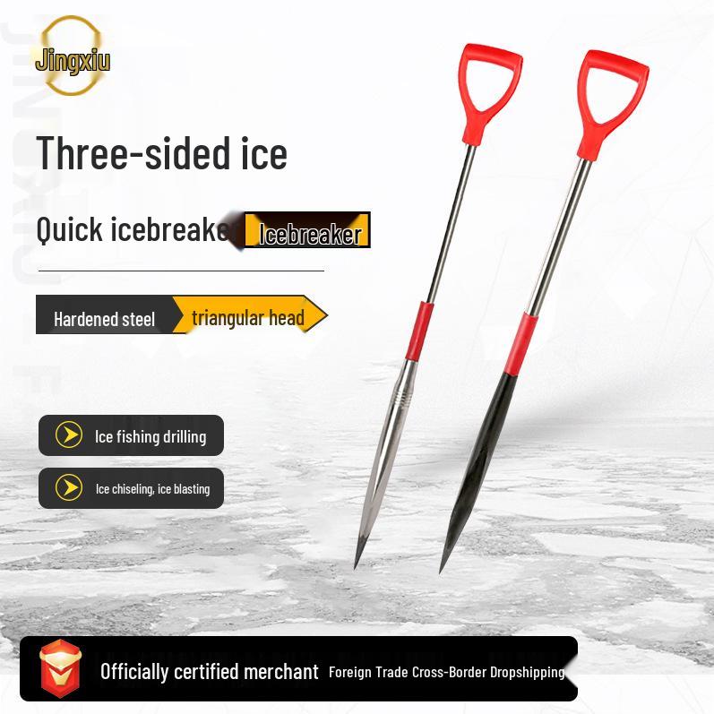 Ice Fishing Multi-Tool: Ice Awl, Chisel, Shovel, and Drill for Winter Icebreaking