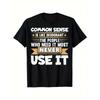 European Sizes Funny Sayings and Common Sense Like Deodorant Jokes | Men'S T-shirts, Summer Casual and Comfortable, Fashionable Round Neck