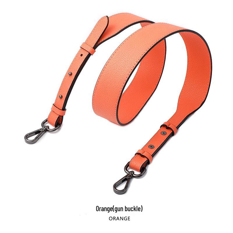 Breiter Schulterriemen aus Rindsleder mit genarbter und Litschi-Musterung - Vielseitiger, verstellbarer Taschen-Ersatzriemen