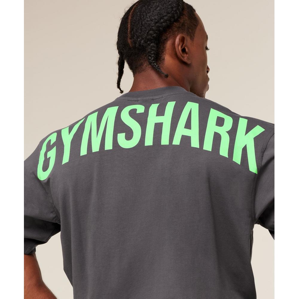 Gymshark Power T shirT Onyx Grey A4b9w Gb7n