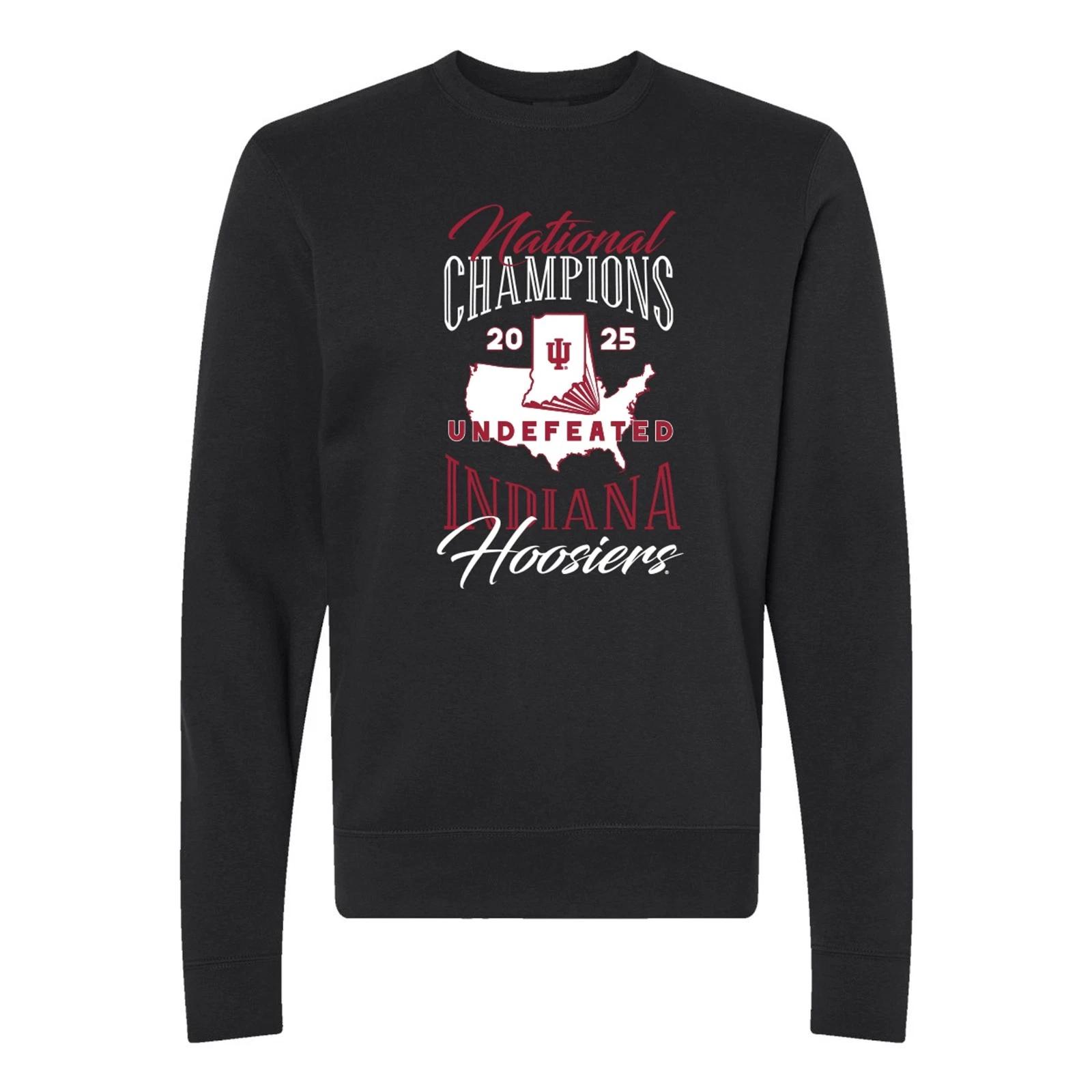 Indiana Hoosiers National Champions 2025 USA BTB Fleece Sports Team Crewneck S