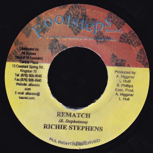 7inch Record RICHIE STEPHENS / JOAN GORDON - Rematch / T.K.O NONE Footsteps Recor 2002 Jamaica Reggae, Ska & Dub Used