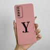 For Huawei Y7a Case Huawei P Smart 2021 Phone Case PPA-LX1 Luxury Letters Square ShockProof Soft TPU Silicone Back Cover Fundas