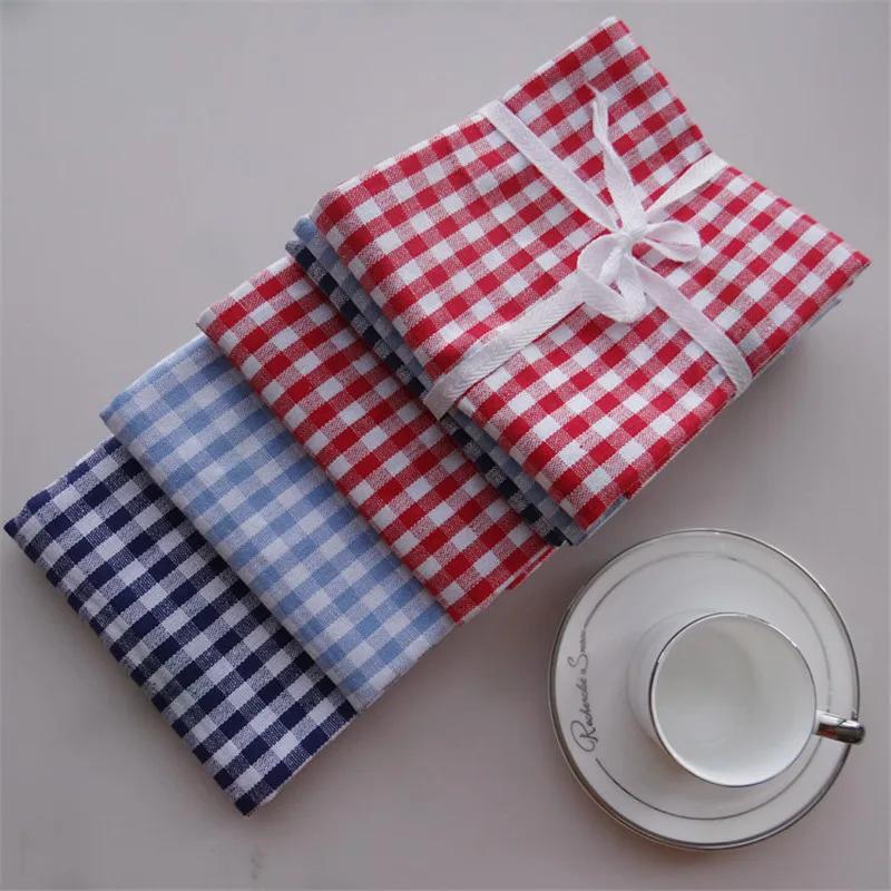 1Pc 30x40cm Classical Plaid Cotton Dinner Table Cloth Napkins Kitchen Placemat Home Party Decoration