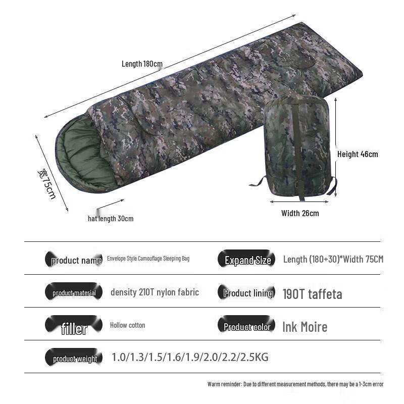 

Jian Shen Camouflage Envelope Sleeping Bag