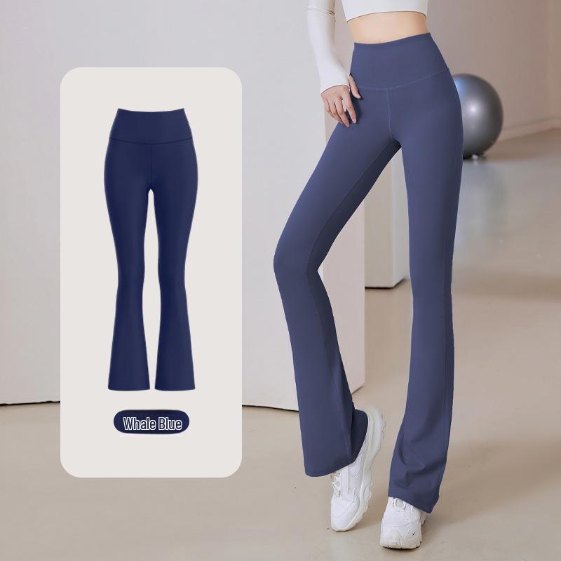 Lulu Sports Quick-Dry High Waist Yoga Pants - Breathable Slim Fit Flared Leggings