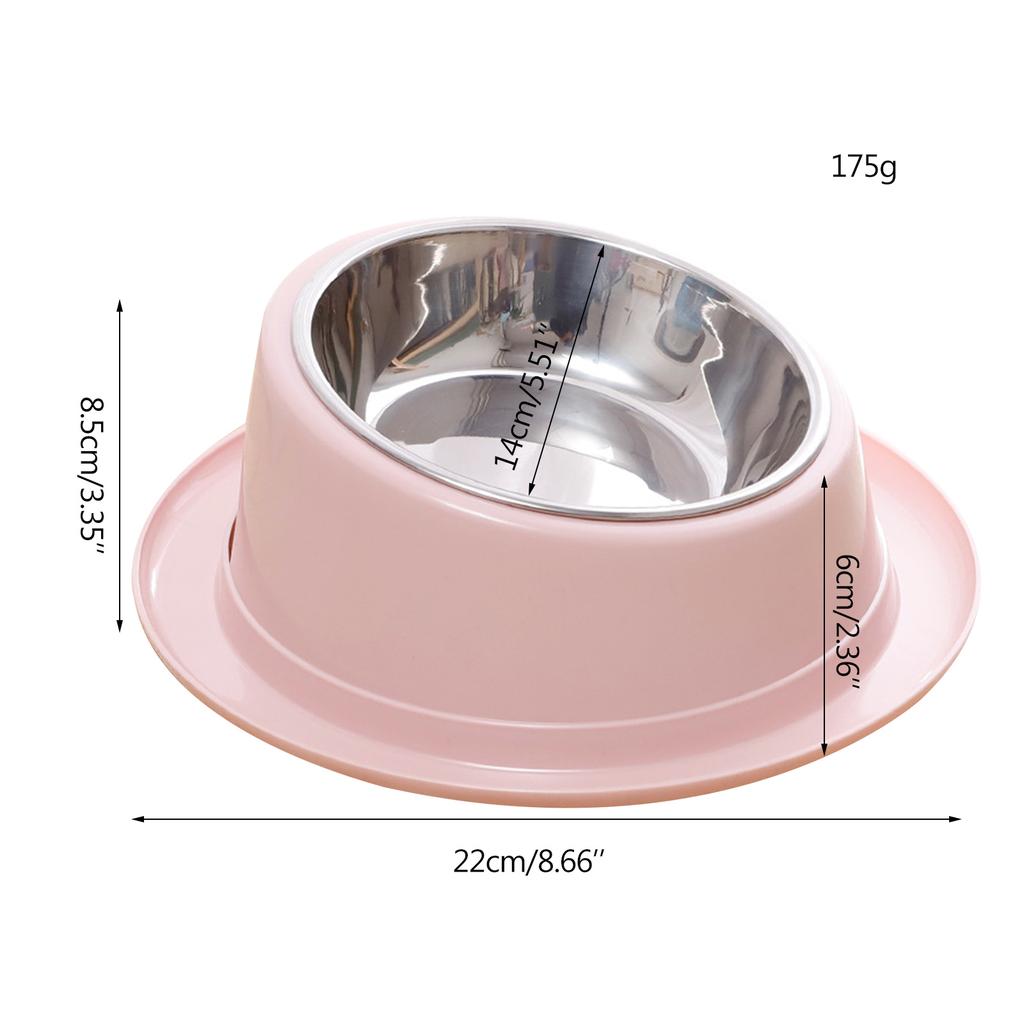 Pet Dishes Bowls with Stand for Kitten Small Dogs Food & Water Bowl 3 Options Tilted Elevated Bowl Protect Pet's Spine