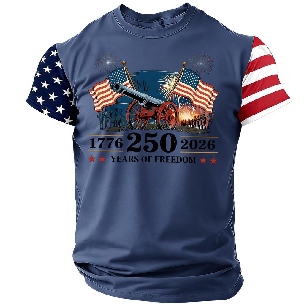 Men's Casual Round Neck Lightweight Breathable Short-Sleeve Top