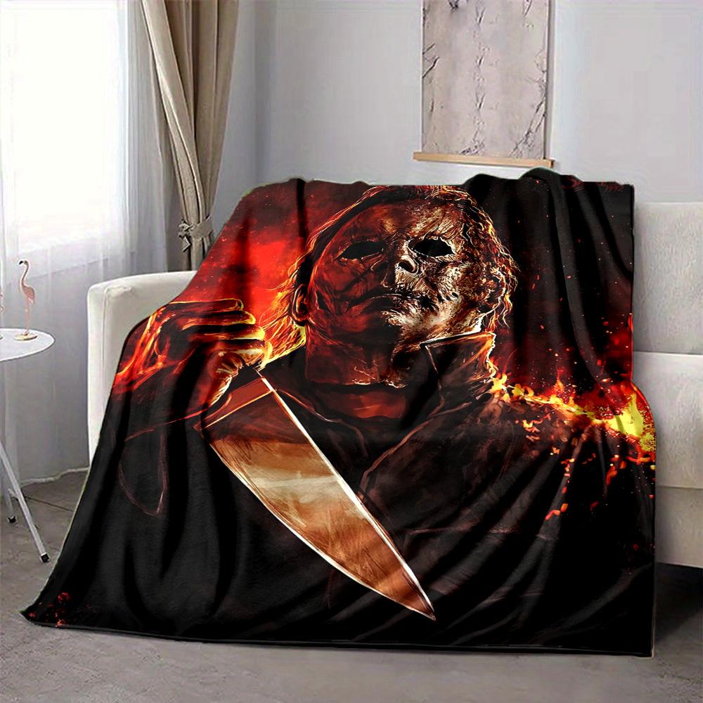 1PC Horror Character, Samhain1992 Blanket Lightweight Flannel Throw Blanket for Sofa, Bed, Travel, Camping, Livingroom, Office, Couch